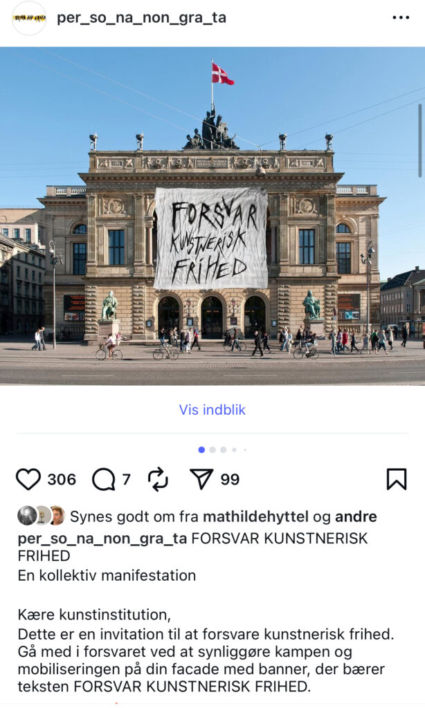 forsvar kunstnerisk frihed